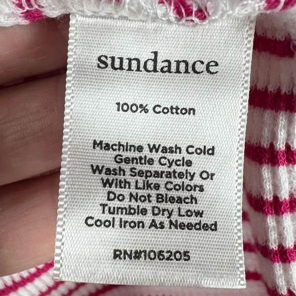 SUNDANCE Striped Thermal Long Sleeve Shirt Size Petite Large - Picture 9 of 9